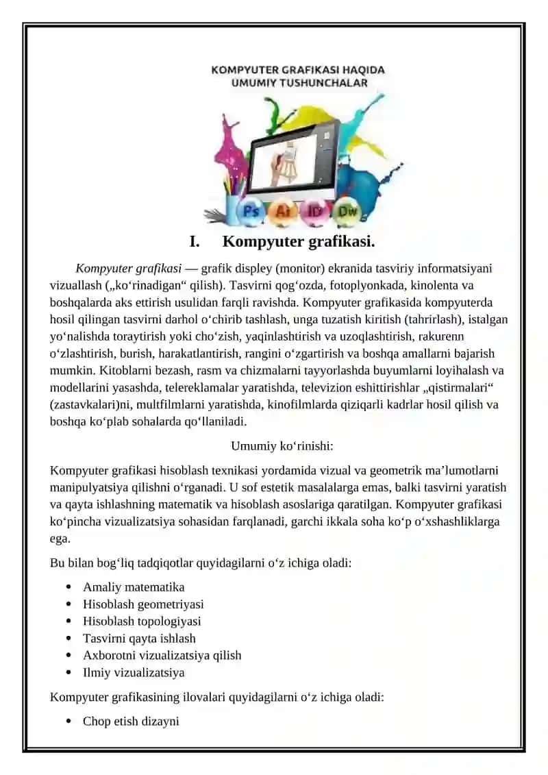 Tasvirni siqish. Statistik ortiqchalikni taqsimlash. 3