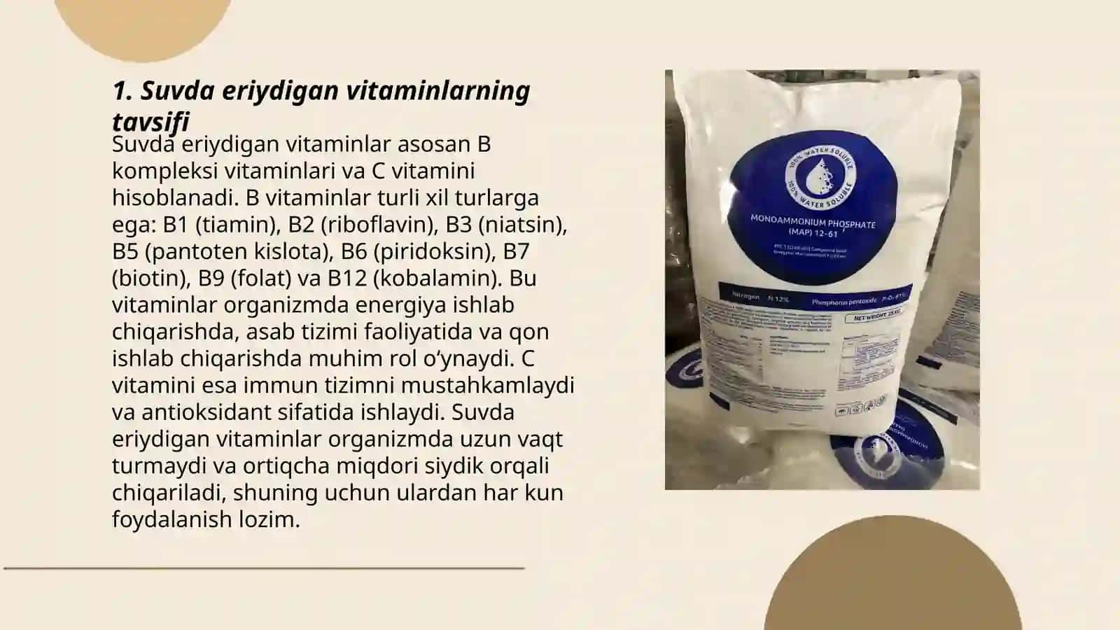 Suvda eriydigan vitaminlar 3