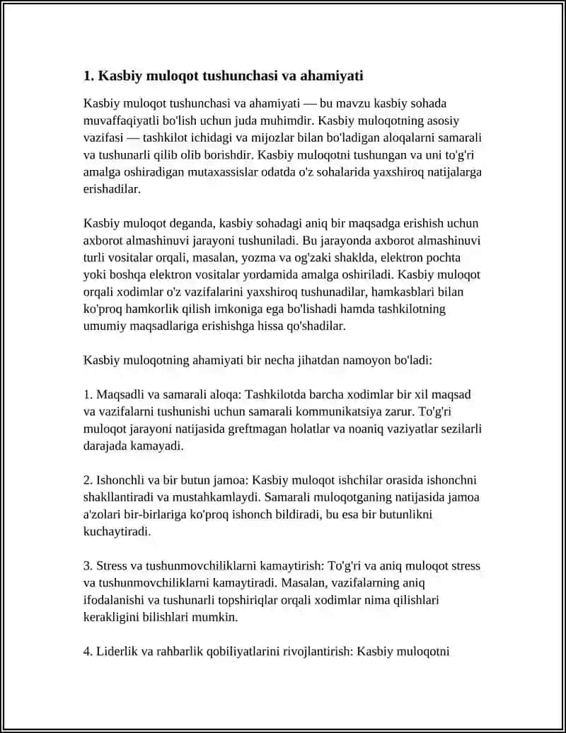 KASBIY MULOQOT USLUBIYATI VA QOIDALAR 3