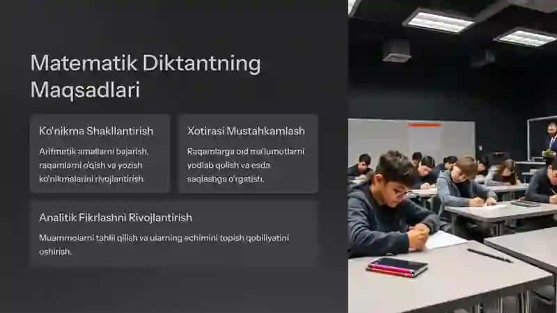 Matematik Diktantning O'rni 3