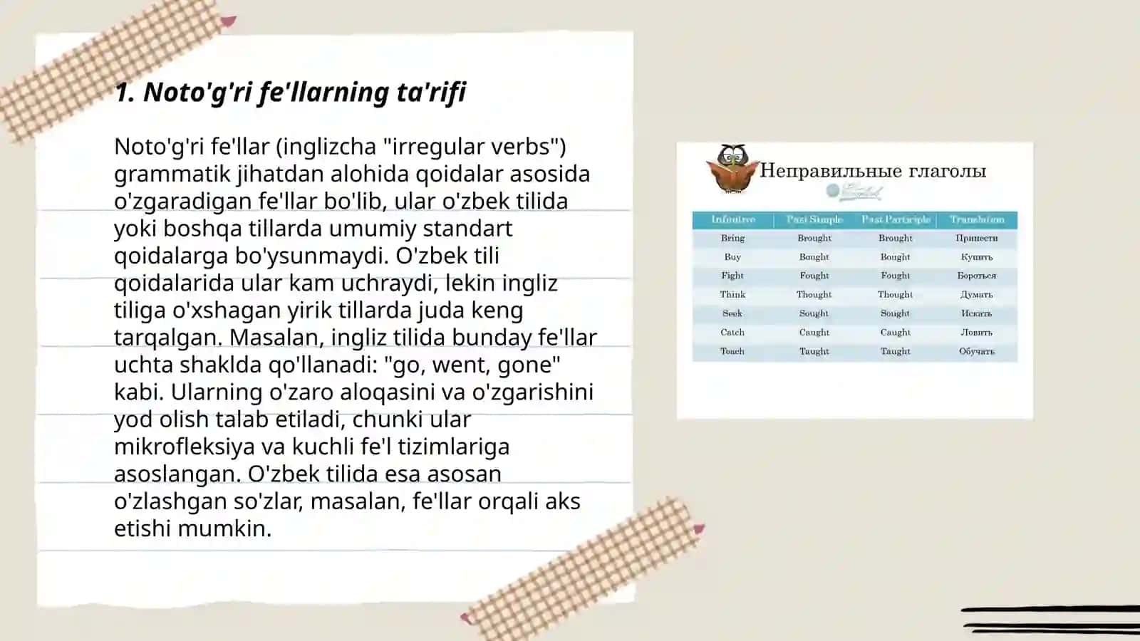 Irregular verbs 3