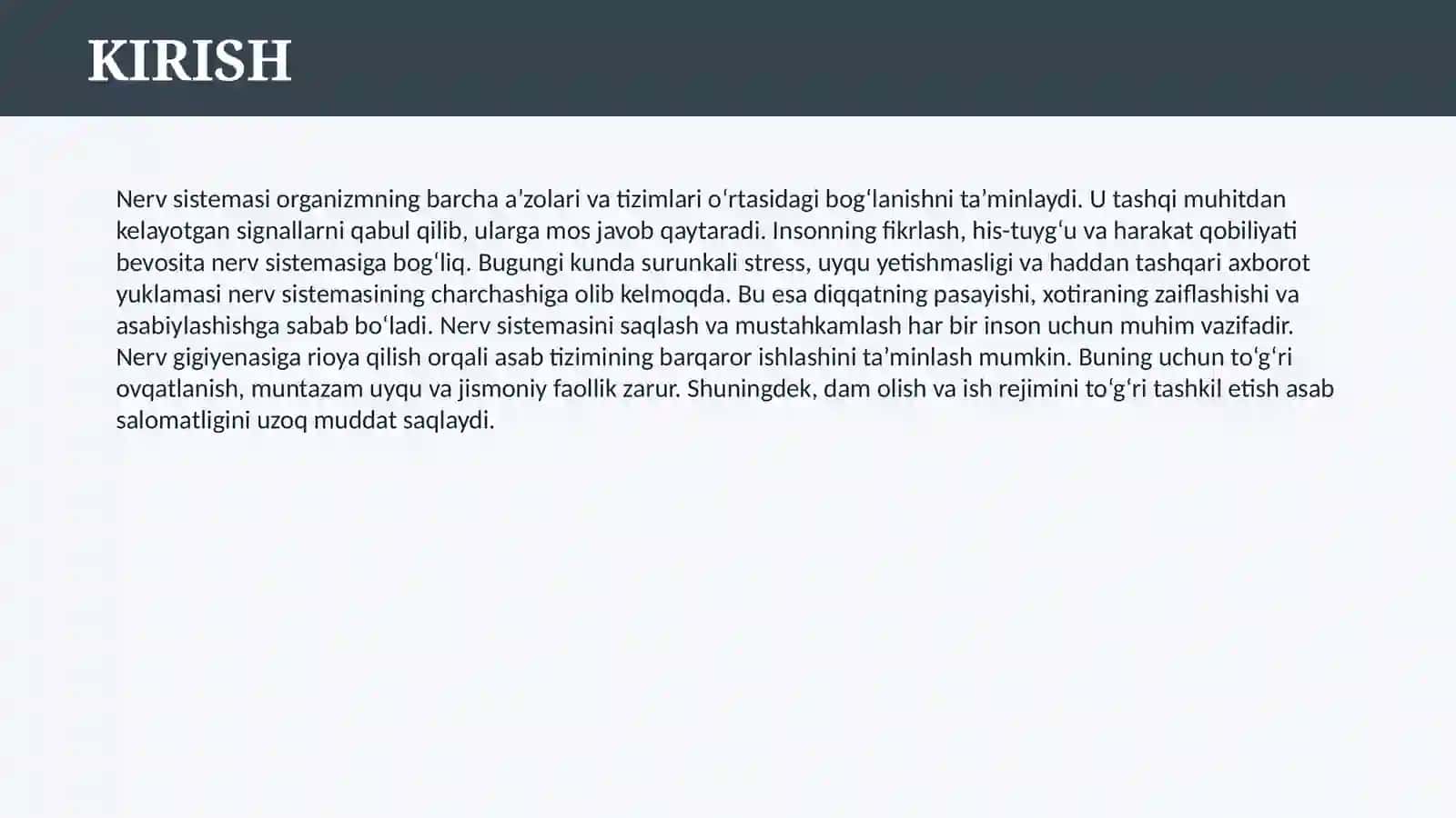 NERV SISTEMASINING AHAMIYATI VA UNING GIGIYENASI 3