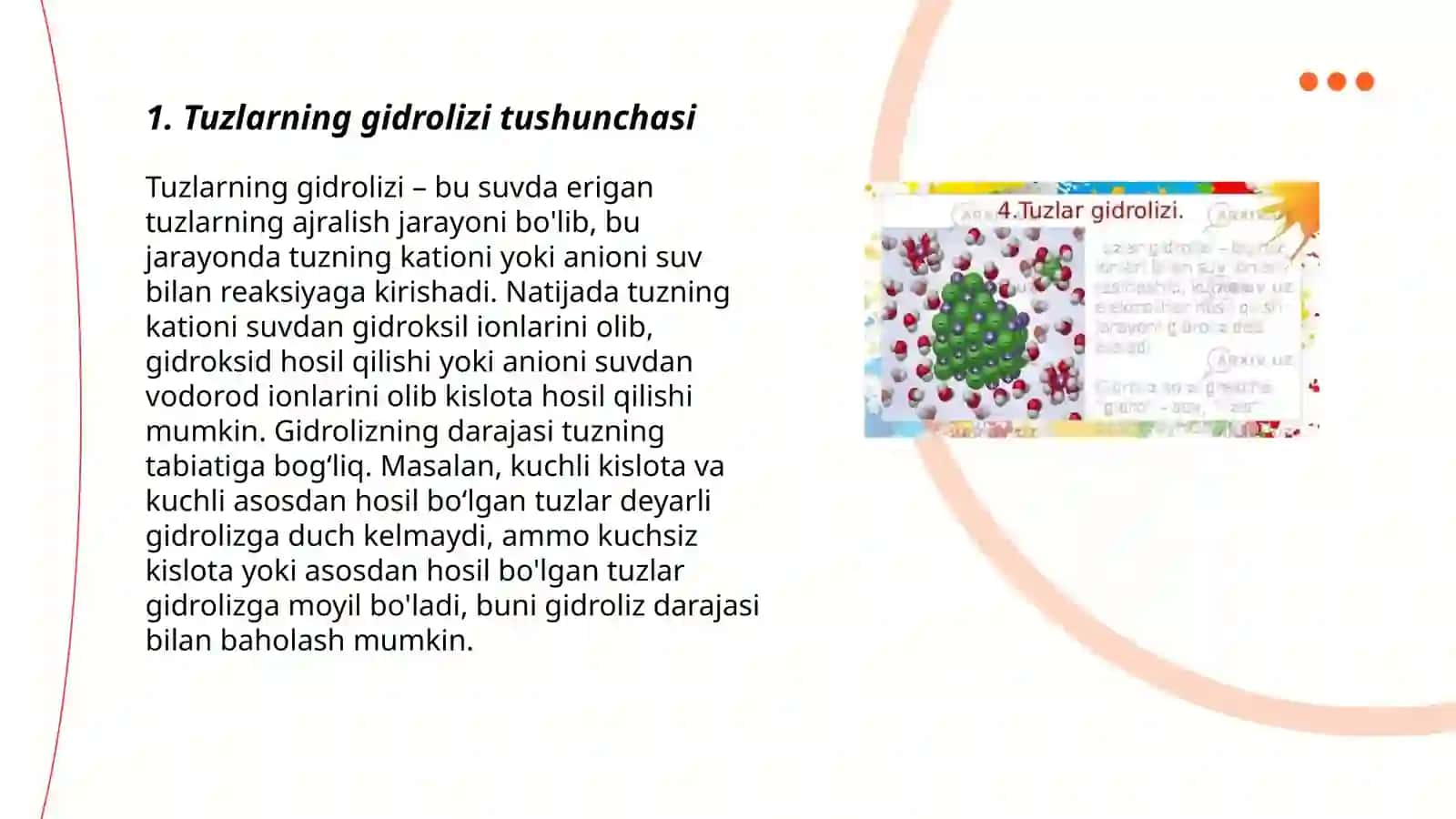 Tuzlar gidrolizi 3