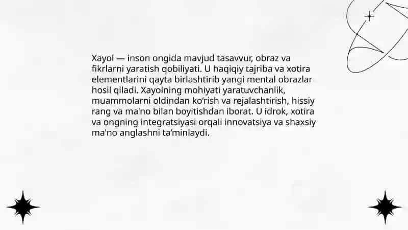 Xayol haqida tushuncha 3