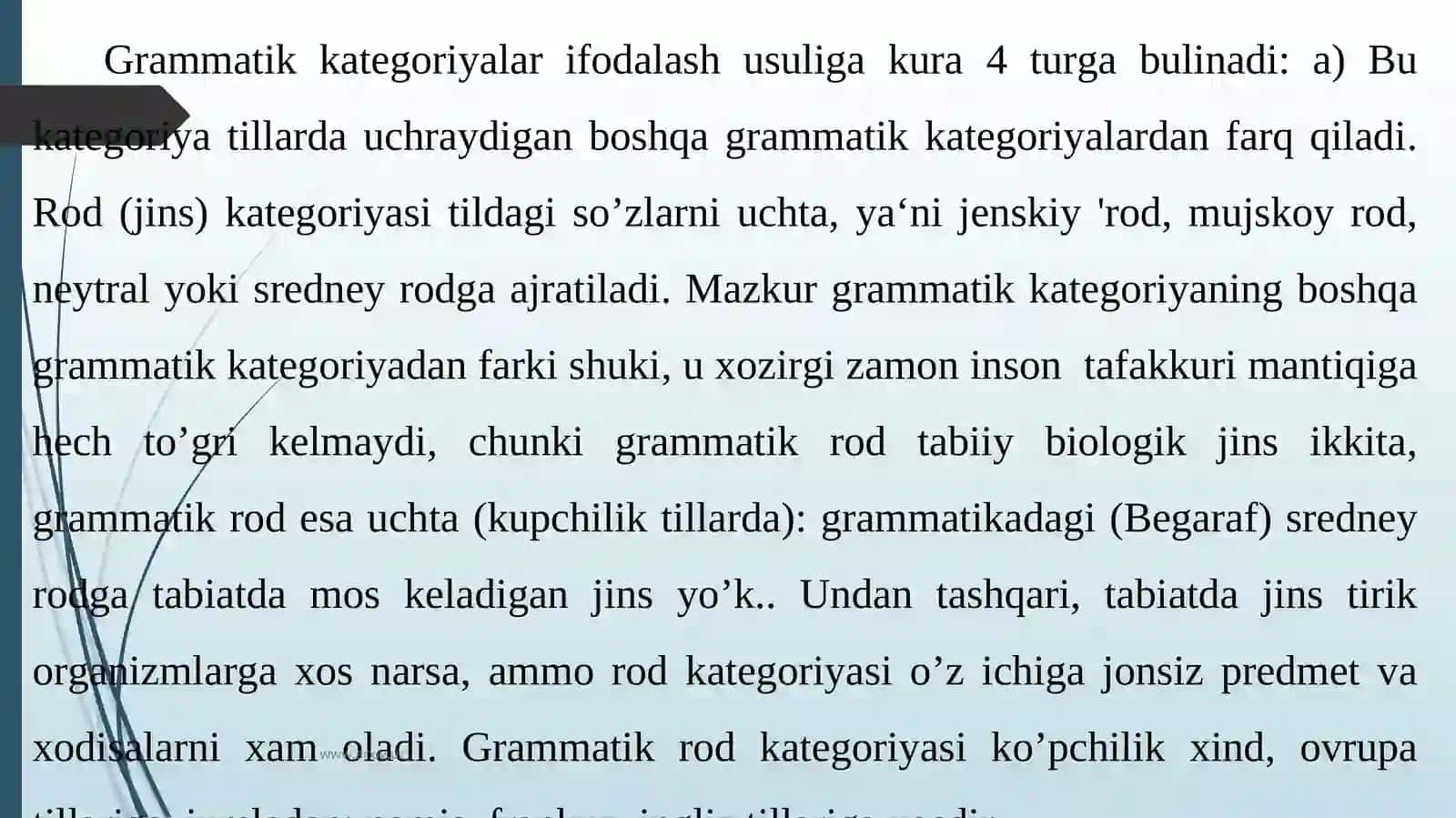 Grammatik kategoriya va uning turlari 3