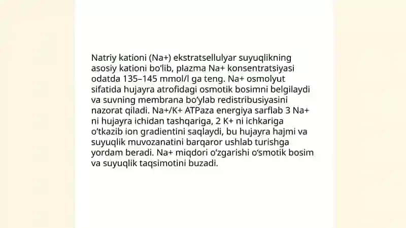 Natriy kationining (Na+) 3