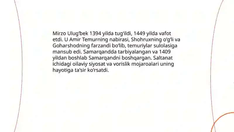 Mirzo Ulug‘bek hayoti va faoliyati 3