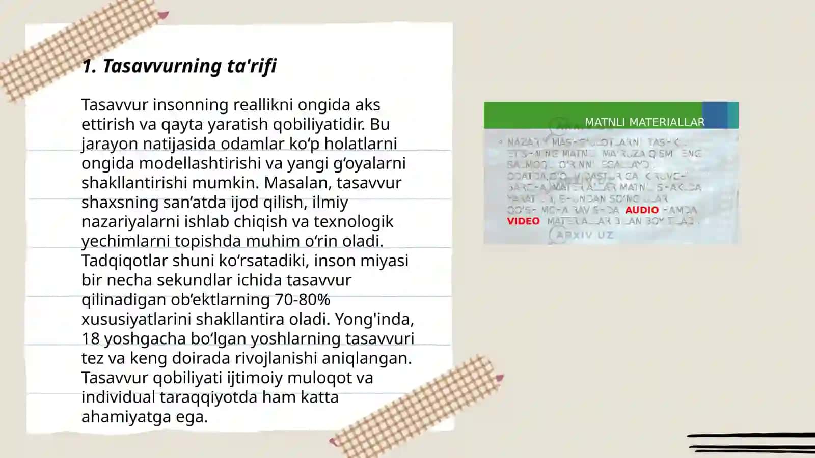 Tasavvur haqida tushuncha 3
