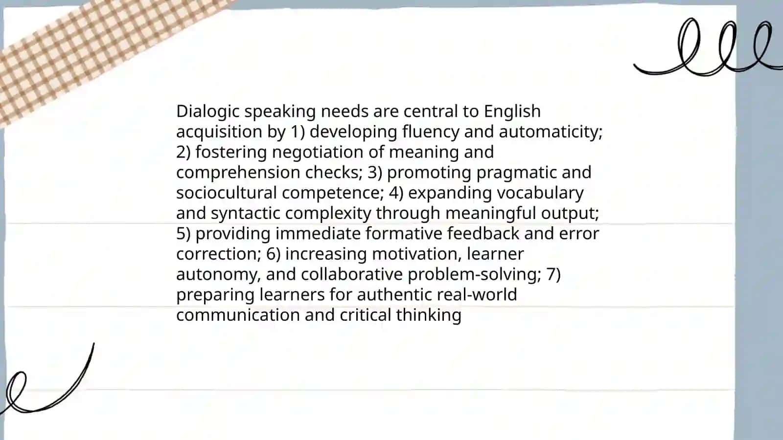 dialogic interaction. how important are dialogic speaking needs 3