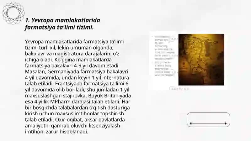 Yevropa mamlakatlarida farmatsiyani rivojlanishi 3