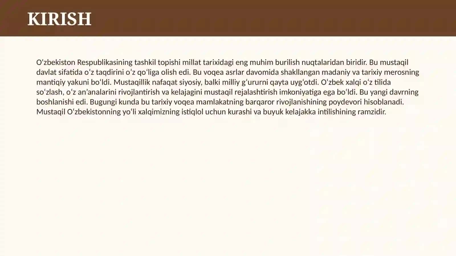 O‘ZBEKISTON RESPUBLIKASINING TASHKIL TOPISHI VA UNING TARIXIY AHAMIYATI 3