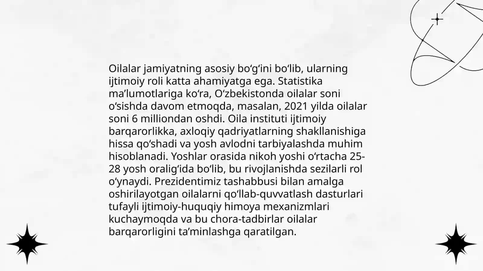 Oilalar jamiyatning asosiy bo‘g‘ini 3