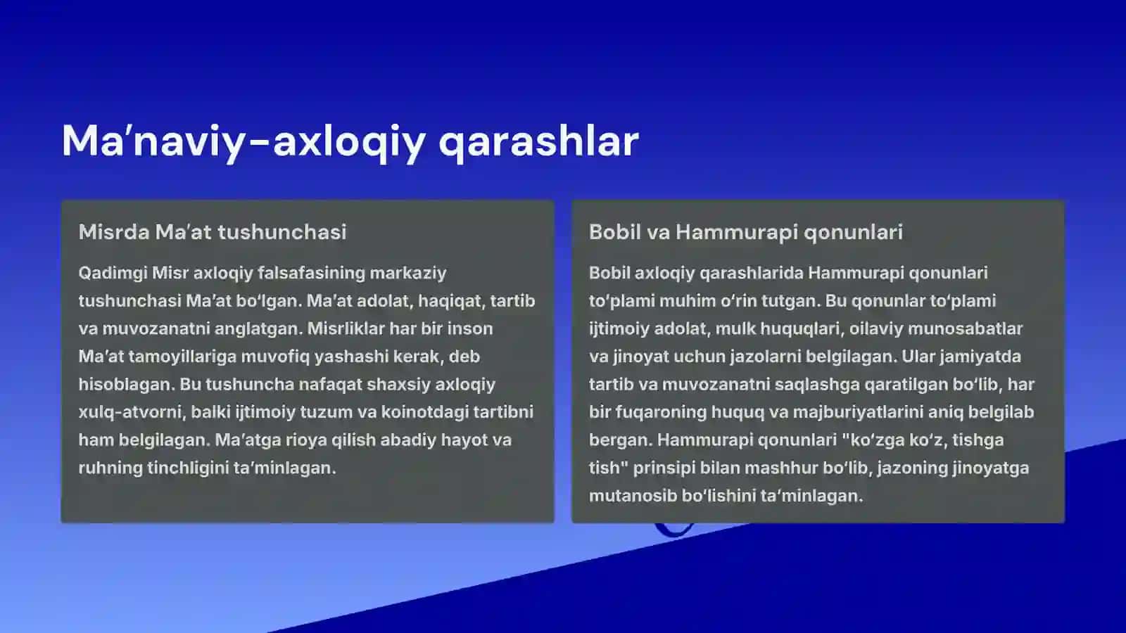 Qadimgi Misr va Bobildagi ilk falsafiy qarashlar 3