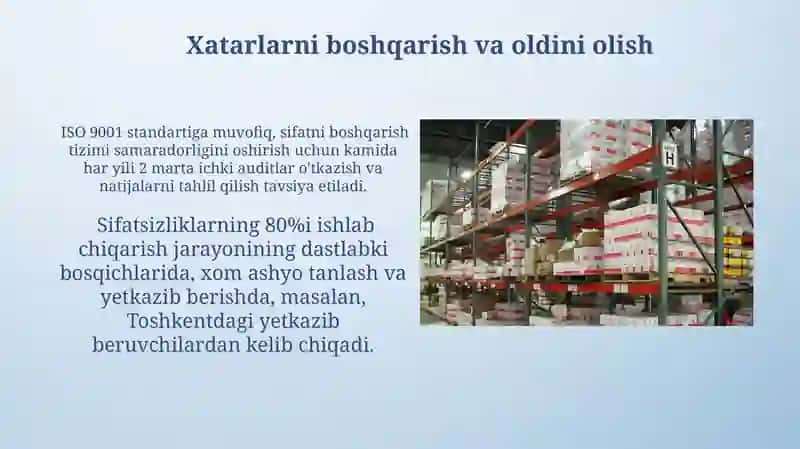 Mahsulot sifati va sifat boshqaruvi 3