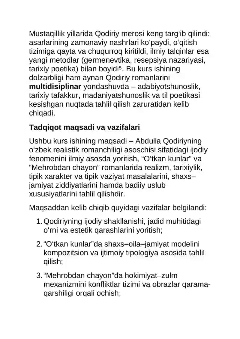 Abdulla Qodiriy – o‘zbek realistik romanchiligining asoschisi 3