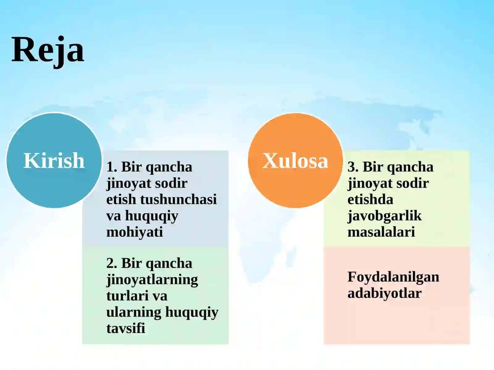 Bir qancha jinoyat sodir etish. 3