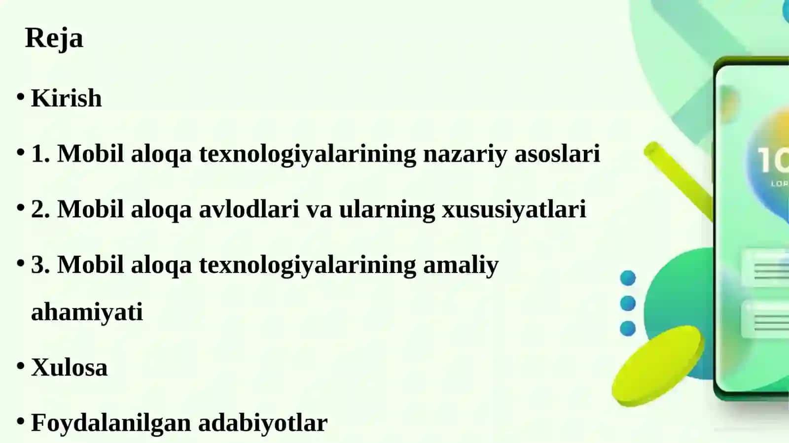 Mobil aloqa texnologiyalari 3