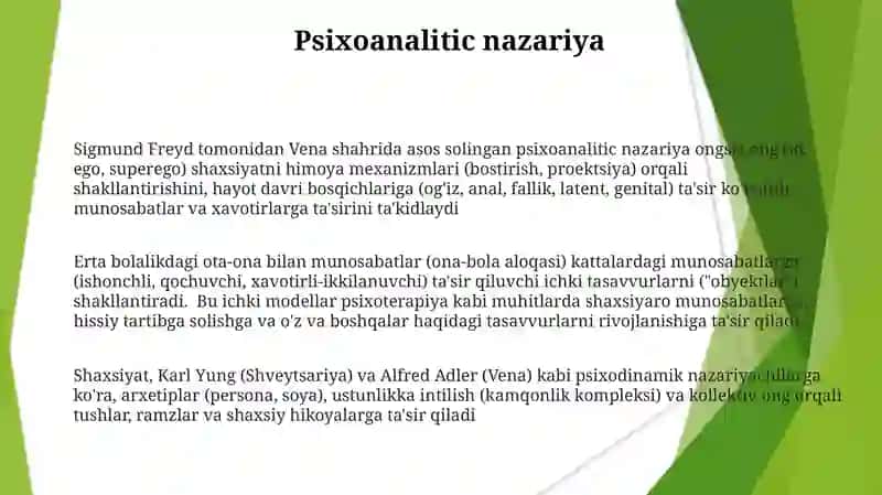 Shaxs nazariyasi 3