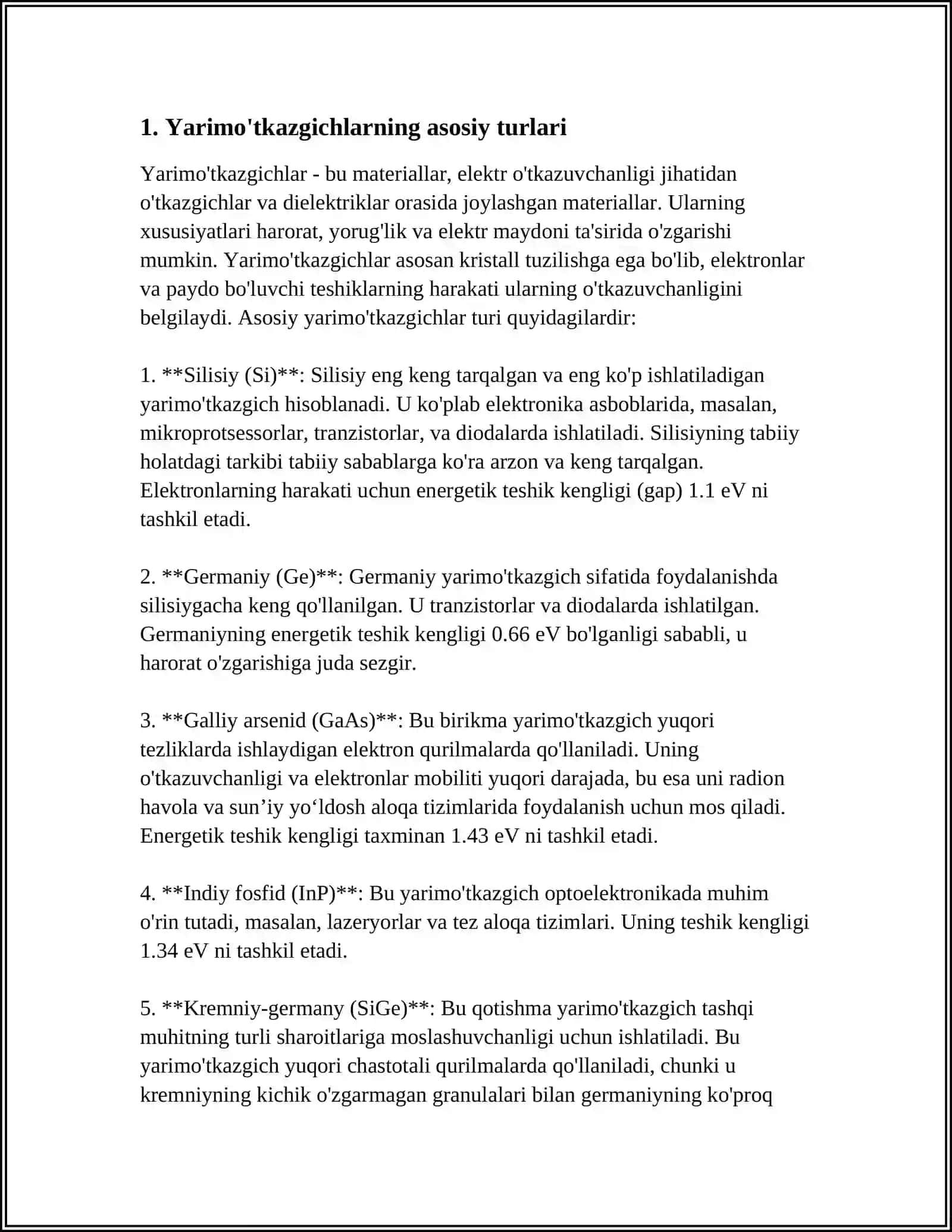 Yarimo'tkazgichlarda elektr to'qi 3
