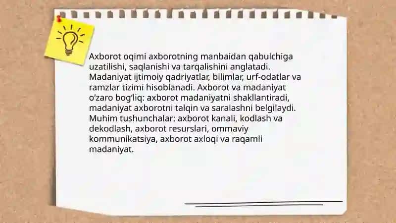 Axborot oqimi va madaniyat 3