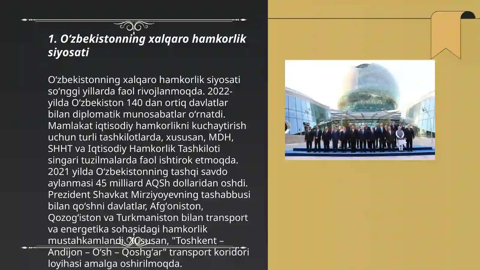 Oʻzbekiston va jahon hamjamiyati 3