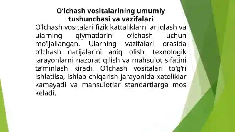 O‘lchash vositalari 3