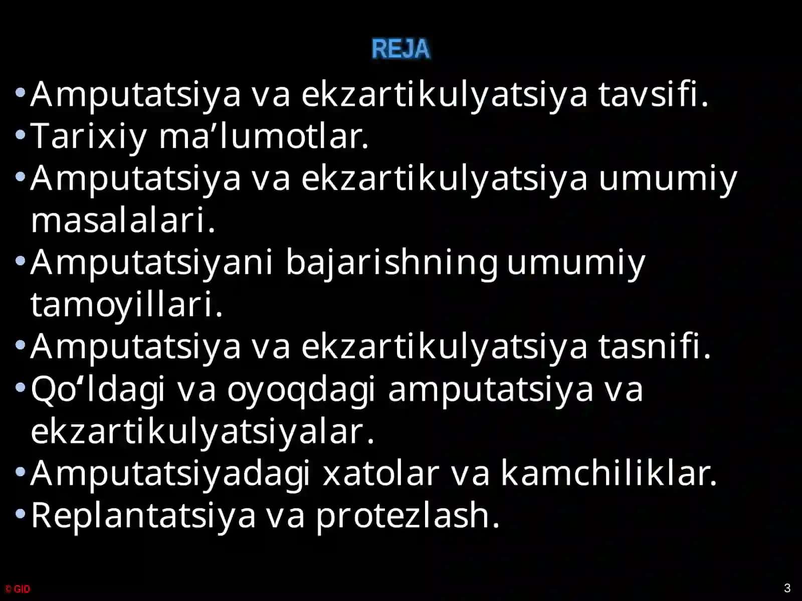 AMPUTATSIYA, EKZARTIKULYATSIYA 3