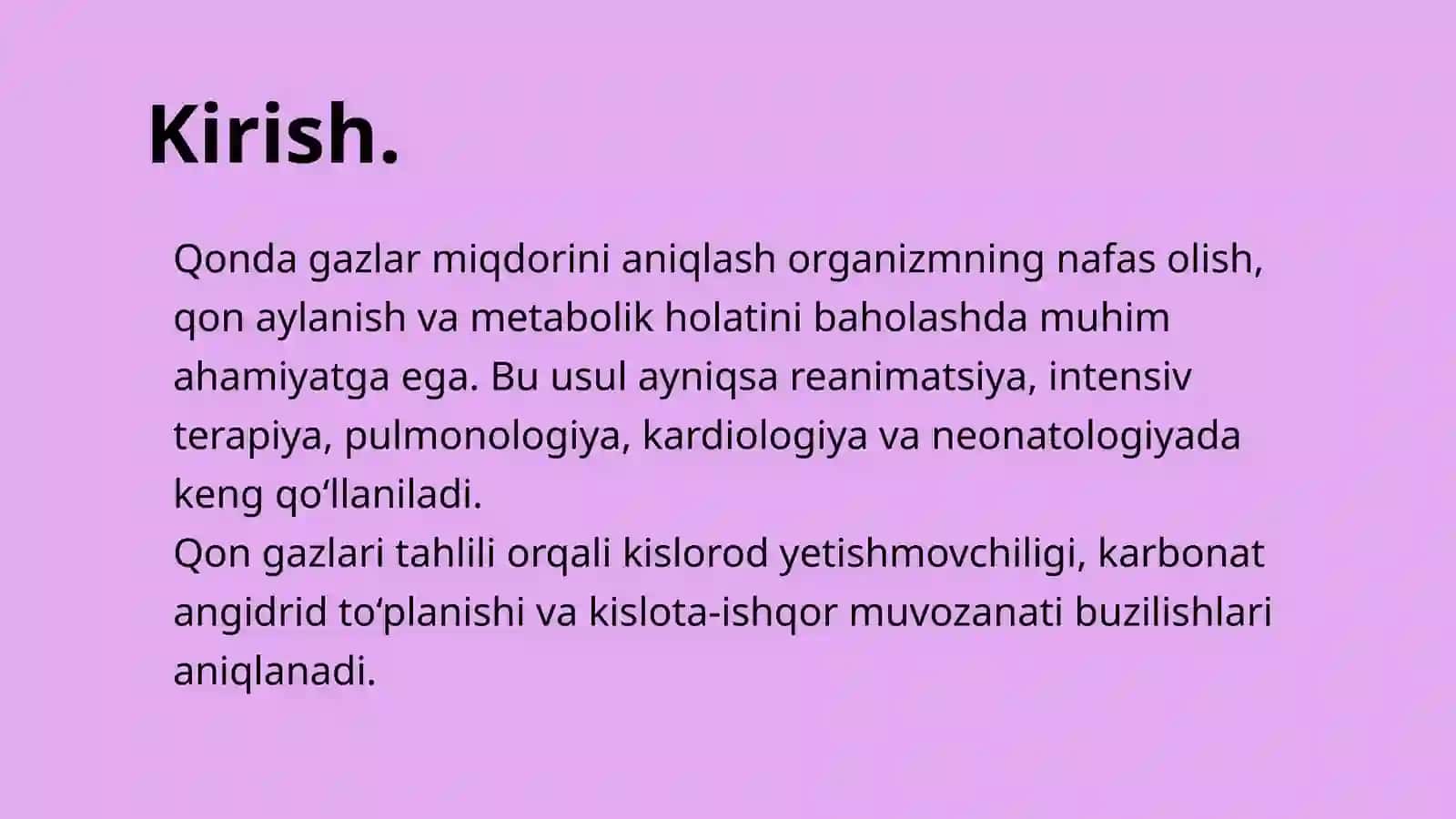 Qonda gazlar miqdorini aniqlashning yangi usullari 3