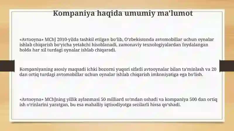"avtooyna" mchj tasifi 3