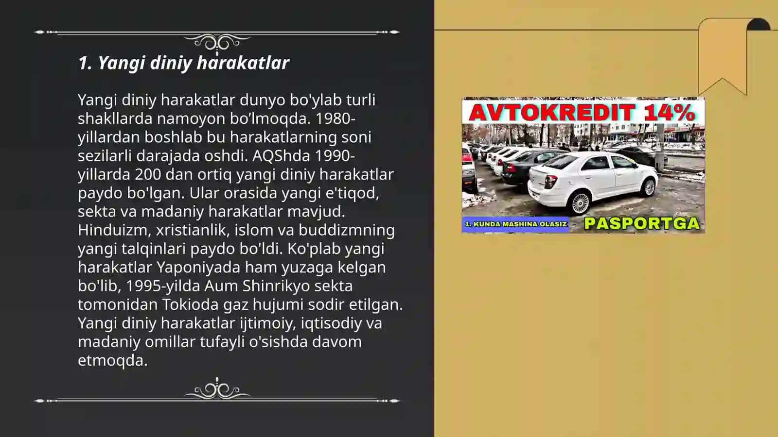 Yangi diniy ta'limotlar va sektalar 3