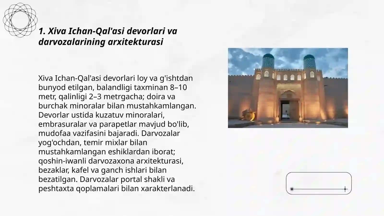 Xiva va Urganch arxitekturasi va interyeri 3