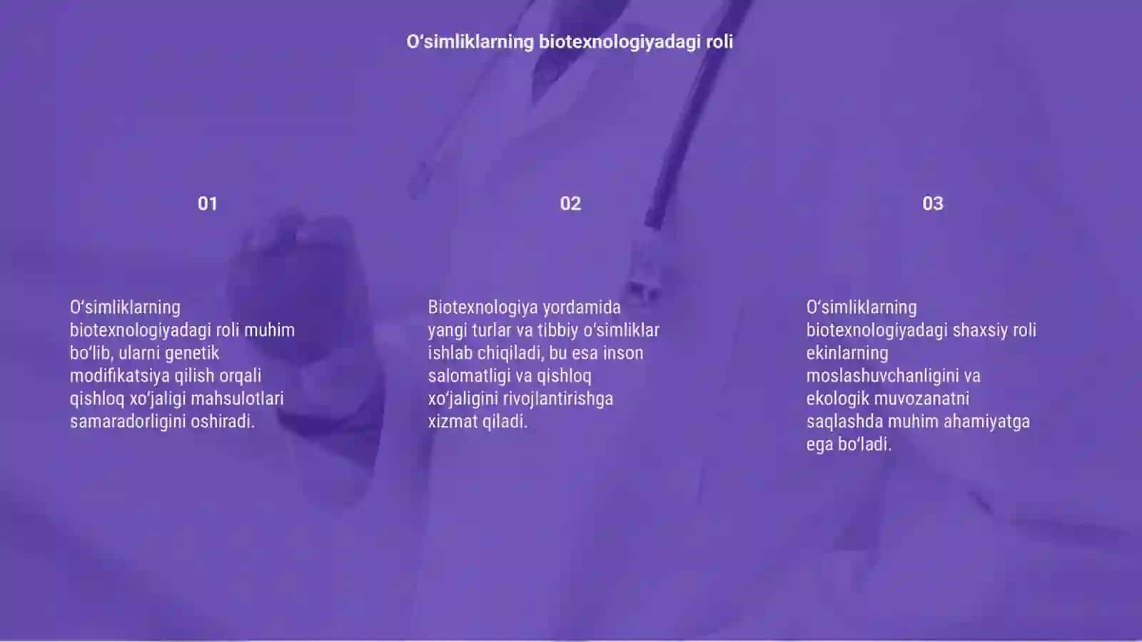 Oʻsimliklarning biotexnologiyada ahamiyati 3