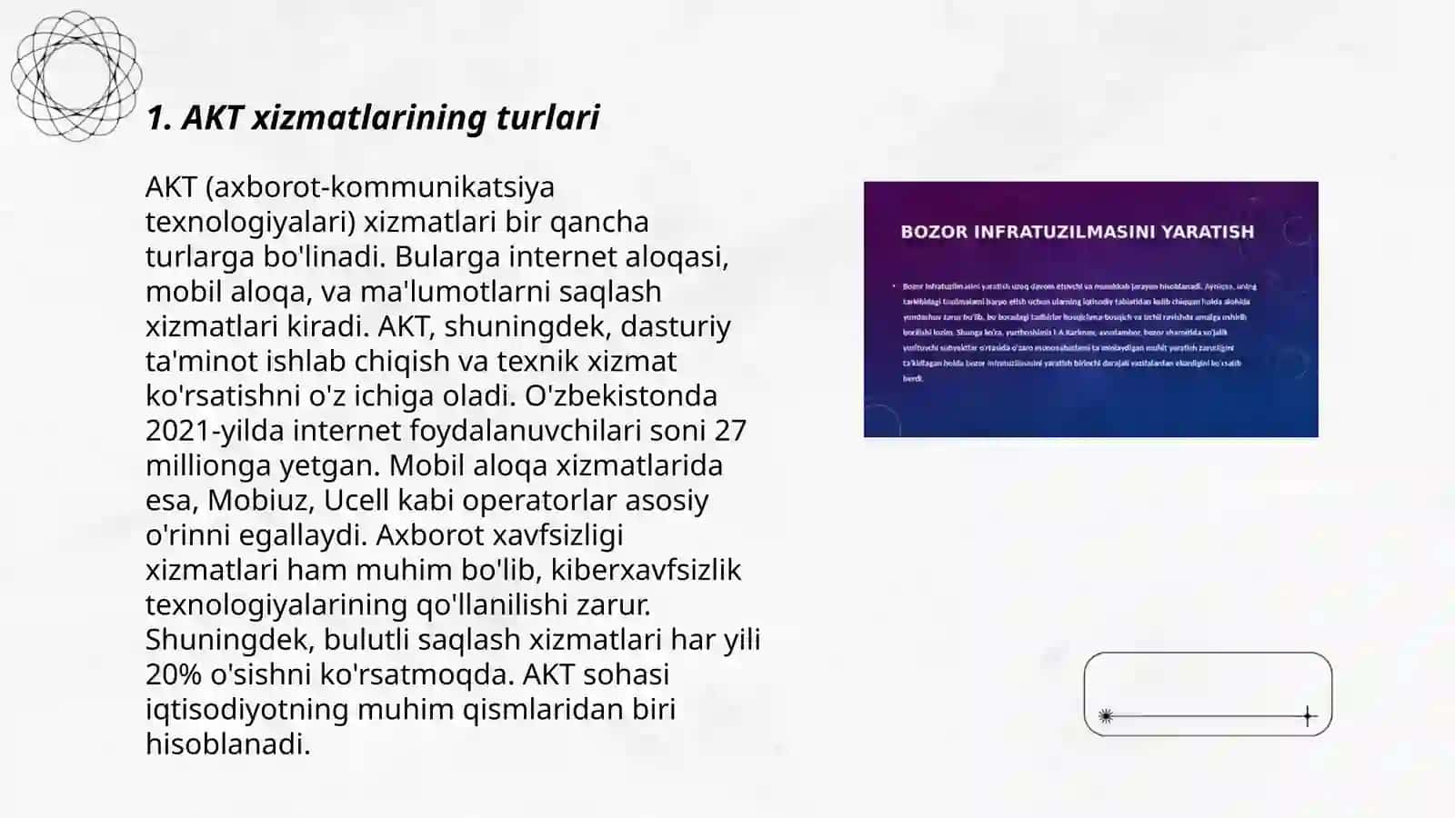 AKT xizmatlarining turlari 3