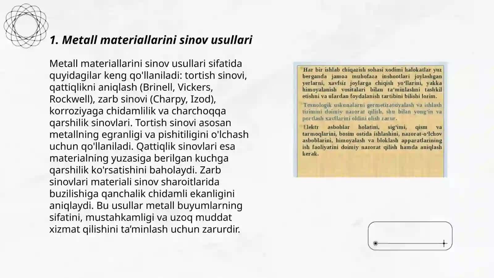 Matall va Payvandlash materiallari sifatini nazorat qilish 3