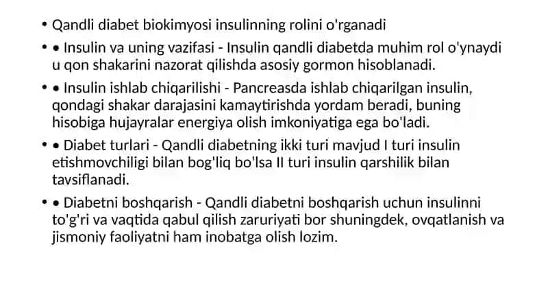 Qandli diabet biokimyosi 3