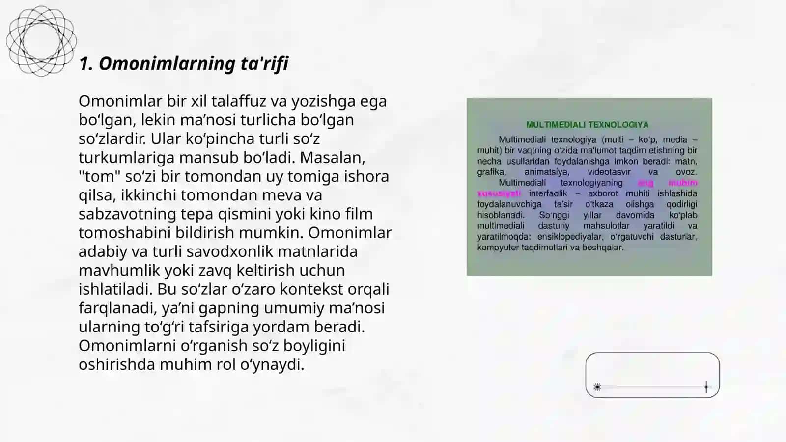 Omonimlar va omofonlar mavzusida taqdimot 3