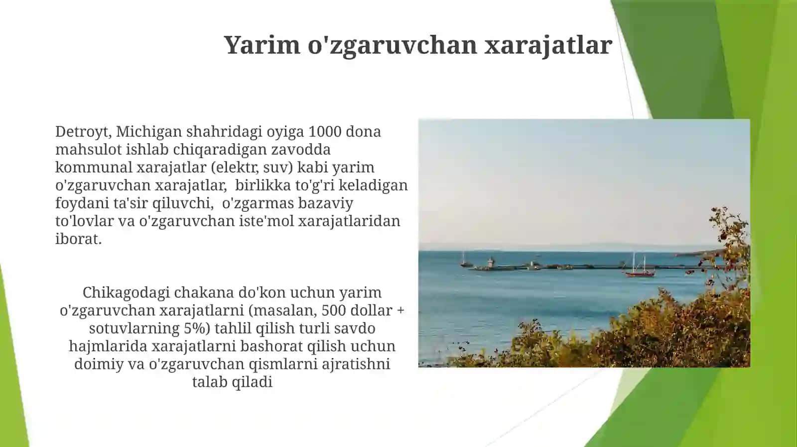 Yarim o'zgaruvchan xarajatlar 3