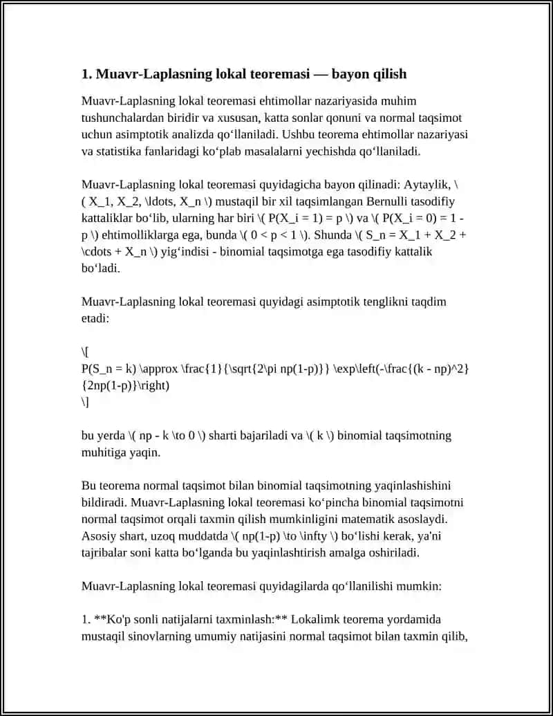 MUAVR LAPLASNING LOKAL TEOREMASI 3