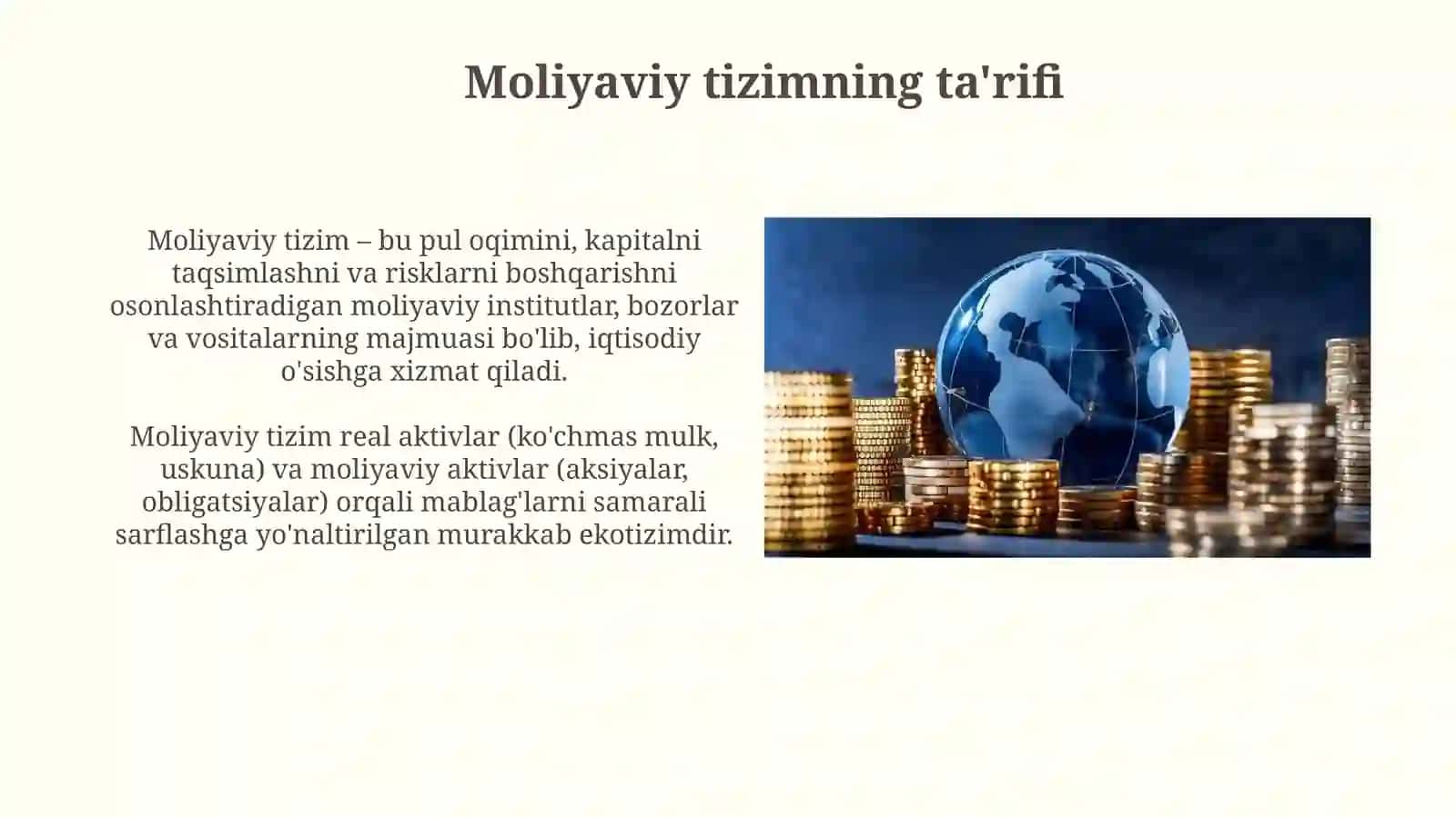 Moliyaviy tizim va moliyaviy infratuzilma 3