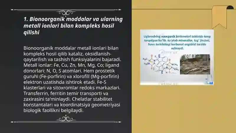 Bionoorganik moddalar 3