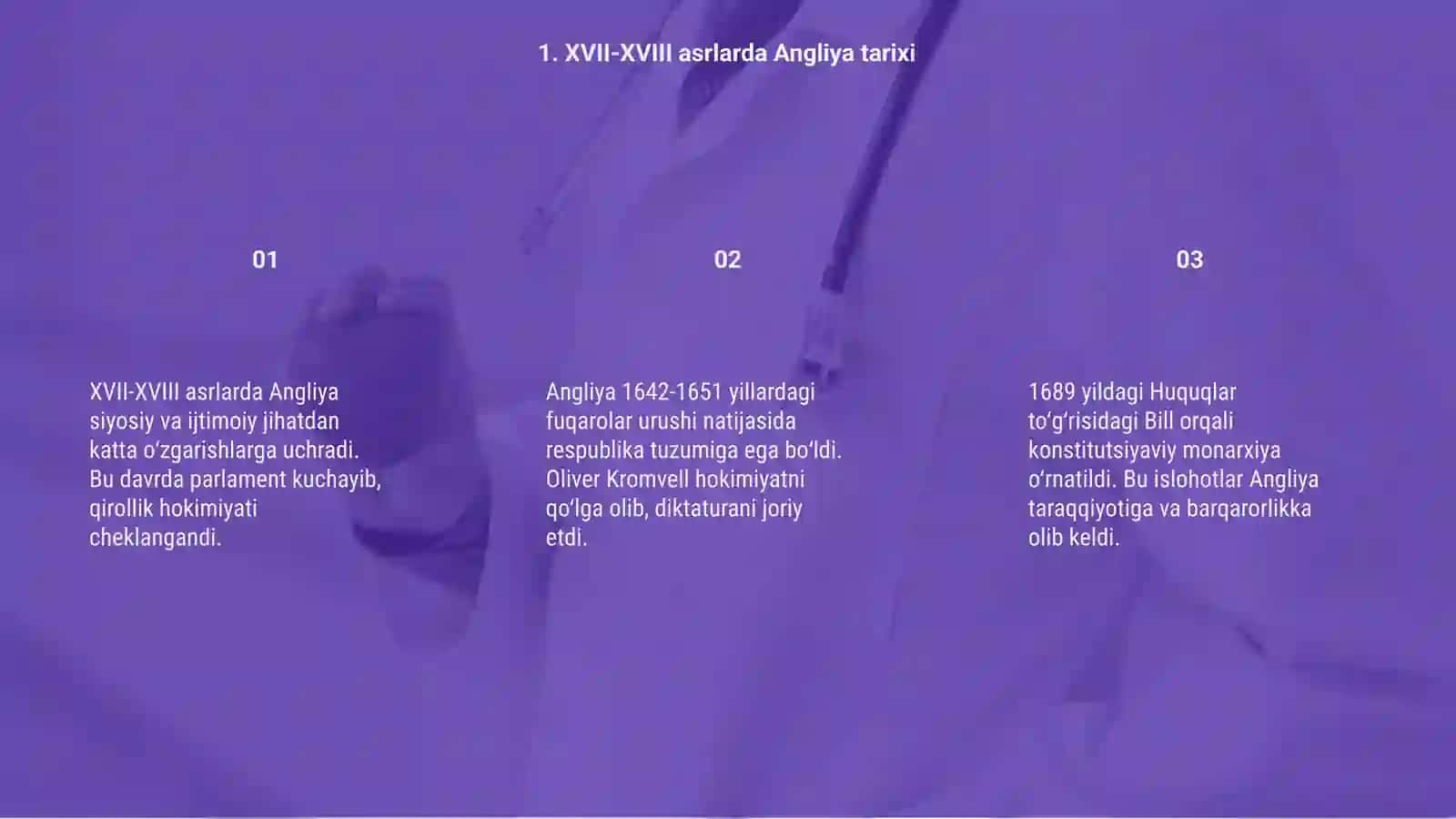 XVII-XVIII asrlarda Angliya 3