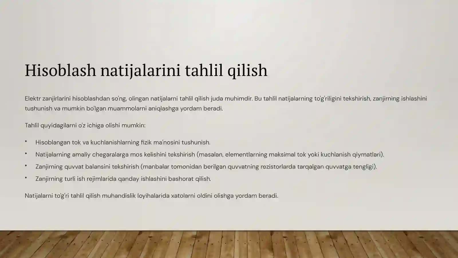 Oddiy elektr zanjiriga Kirxgof qonunlarini qo‘llash misoli 3