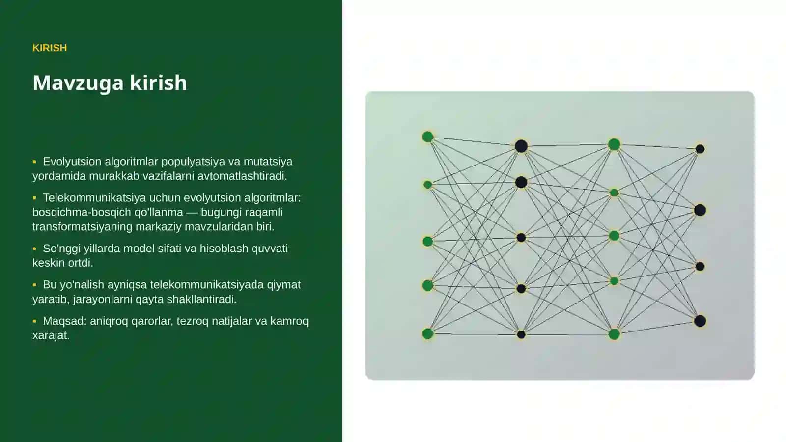 Evolution Algoritmlar Telekommunikatsiya uchun 3