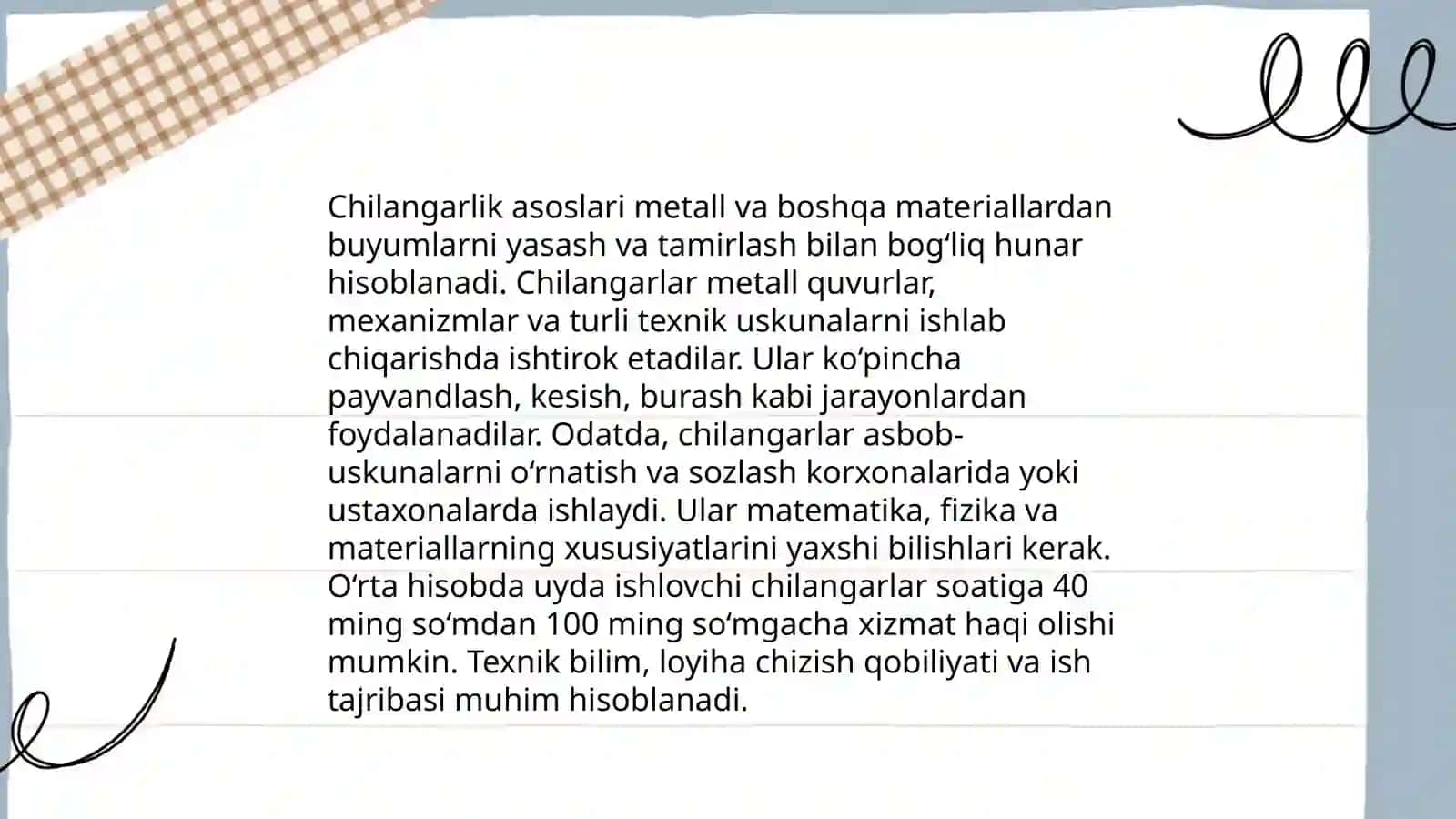 Chilangarlik simlar bilan ishlash texnologiyasi 3