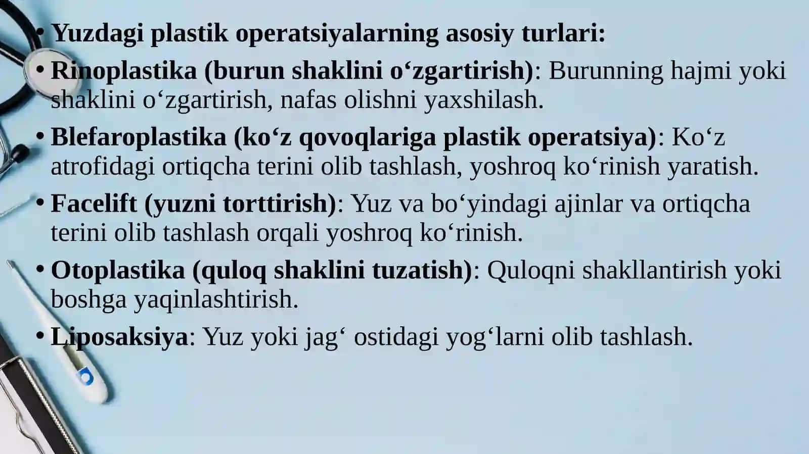 YUZDAGI PLASTIK OPERATSIYALAR XUSUSIYATLARI 3