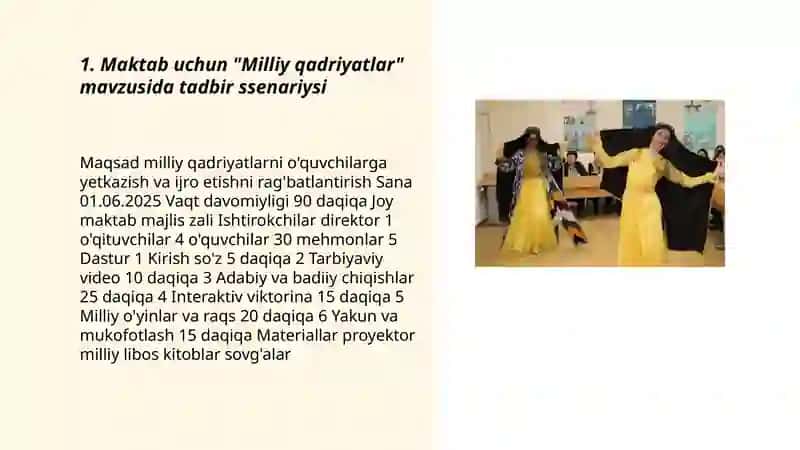 Manaviy merosimizni asrash va targib etish 3