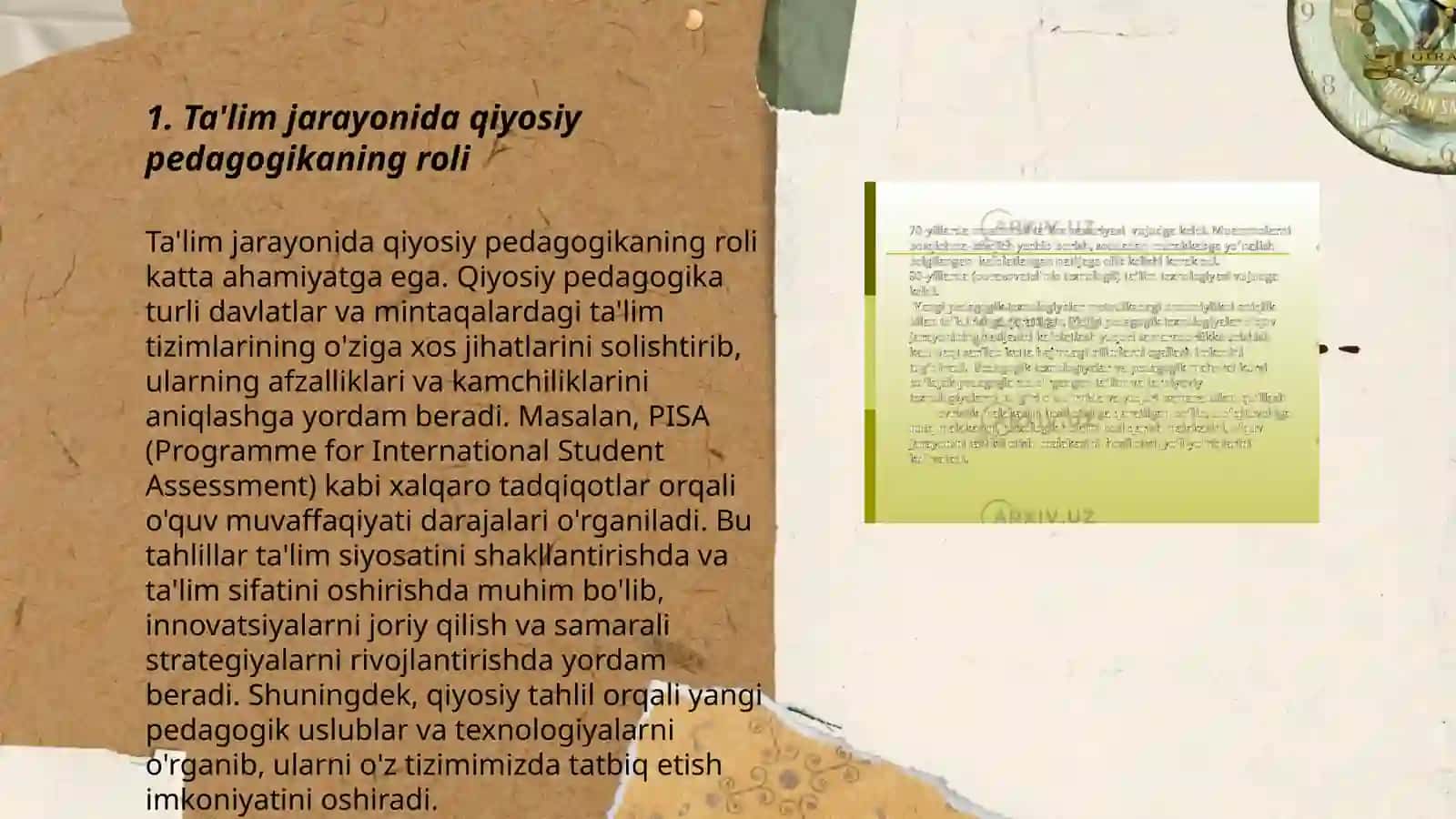 Qiyosiy pedagogika xalqaro vazifalari 3