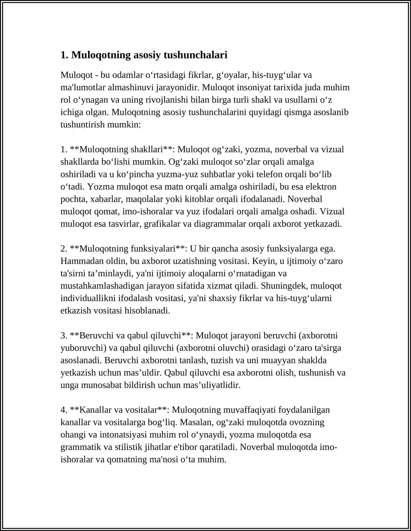 MULOQOT HAQIDA TUSHUNCHA 3