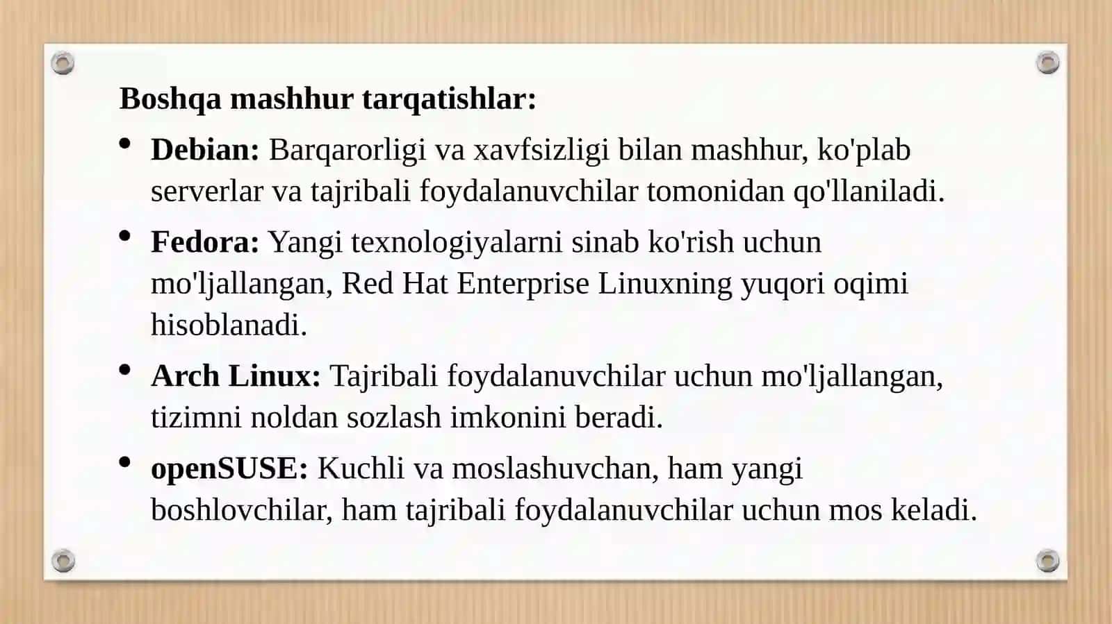 Linux OSo'rnatish va konfiguratsiyasi 3