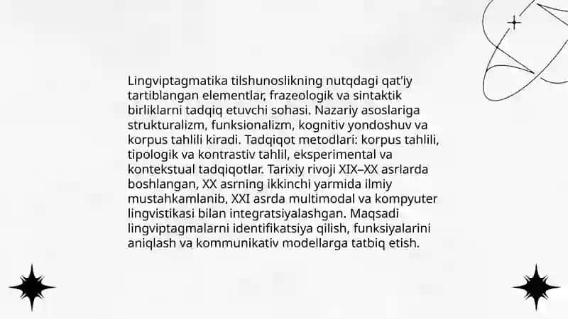 Lingviptagmatika va paralingvastika 3